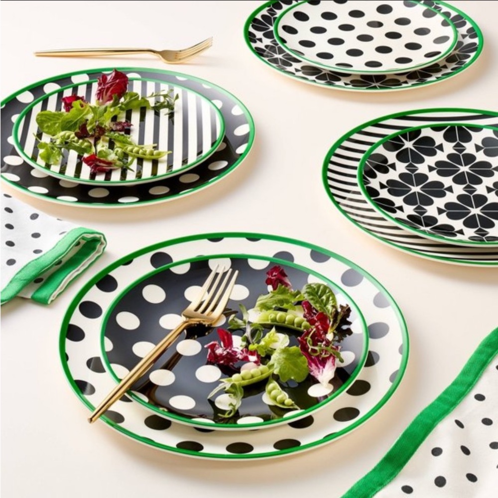 NWT kate spade new york x Target 4-Piece Melamine Dinner Plate Set - Picture 2 of 3